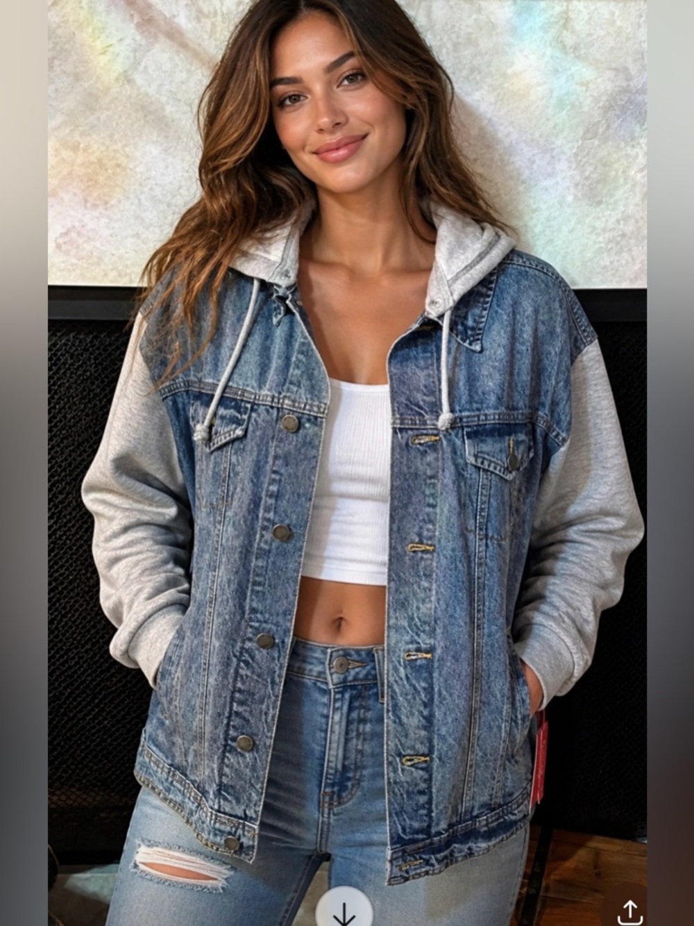 🧥 Red Label by Patriate Denim Hooded Jean Jacket | XL | NWT